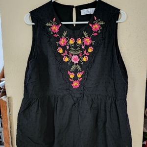 Floral embroidered blouse